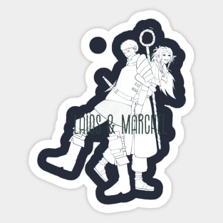 Lineart laios and marchel Sticker